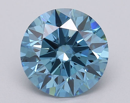 Lab-Grown ROUND Diamond - 2.01 Carat, Fancy Vivid Blue Color, VS1 Clarity | Sustainable Luxury, Dazzling Brilliance | IGI | Certified LG613349384