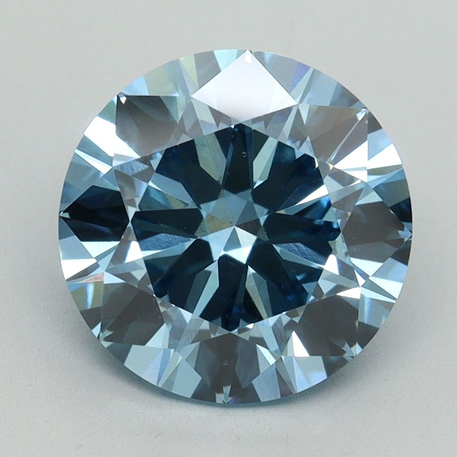 Lab-Grown ROUND Diamond - 3.01 Carat, Fancy Vivid Blue Color, VS1 Clarity | Sustainable Luxury, Dazzling Brilliance | IGI | Certified LG645458859