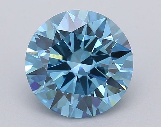 Lab-Grown ROUND Diamond - 1.53 Carat, Fancy Vivid Blue Color, VVS2 Clarity | Sustainable Luxury, Dazzling Brilliance | IGI | Certified LG615361355