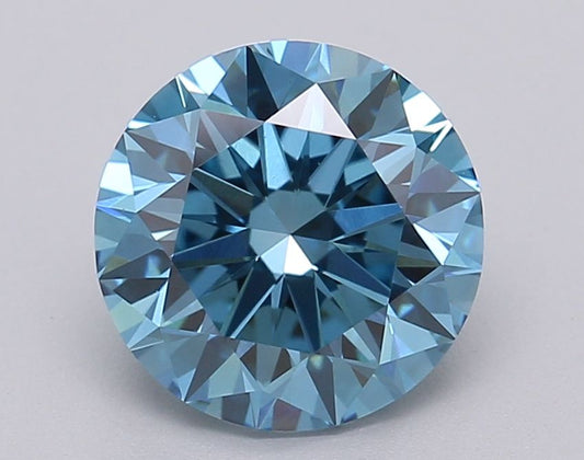 Lab-Grown ROUND Diamond - 2.01 Carat, Fancy Vivid Blue Color, VS1 Clarity | Sustainable Luxury, Dazzling Brilliance | IGI | Certified LG613349422