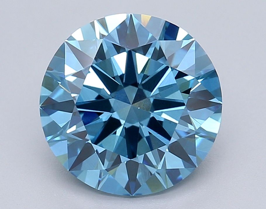 Lab-Grown ROUND Diamond - 2.5 Carat, Fancy Vivid Blue Color, VS1 Clarity | Sustainable Luxury, Dazzling Brilliance | IGI | Certified LG618485735