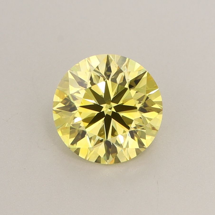 Lab-Grown ROUND Diamond - 1.06 Carat, Fancy Vivid Yellow Color, VS1 Clarity | Sustainable Luxury, Dazzling Brilliance | IGI | Certified LG633463326