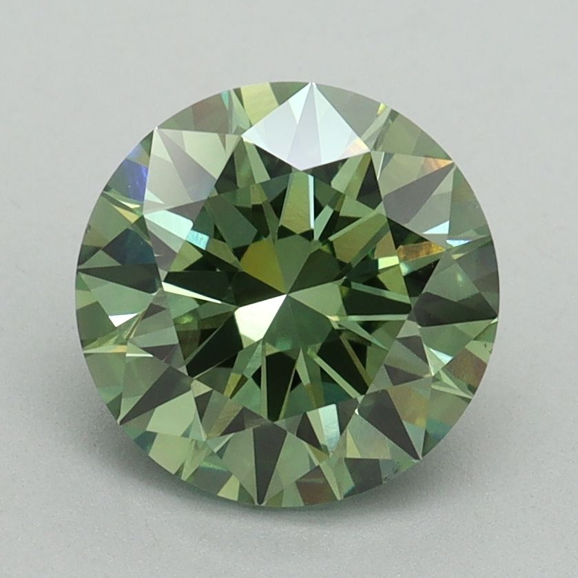 Lab-Grown ROUND Diamond - 2.06 Carat, Fancy Vivid Green Color, VS1 Clarity | Sustainable Luxury, Dazzling Brilliance | IGI | Certified LG644418246