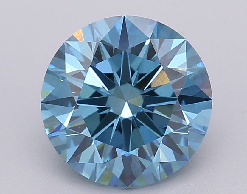 Lab-Grown ROUND Diamond - 2.01 Carat, Fancy Vivid Blue Color, VS1 Clarity | Sustainable Luxury, Dazzling Brilliance | IGI | Certified LG611390170