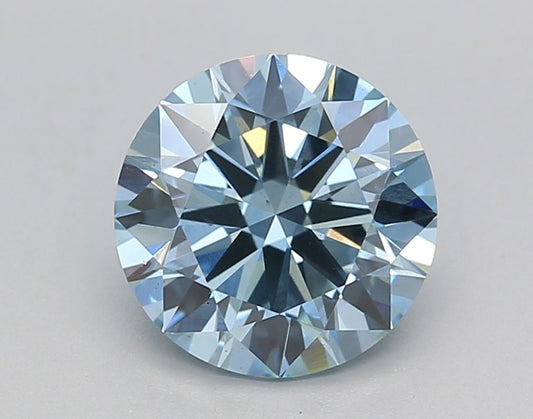 Lab-Grown ROUND Diamond - 2.2 Carat, Fancy Vivid Blue Color, VS2 Clarity | Sustainable Luxury, Dazzling Brilliance | IGI | Certified LG625432400