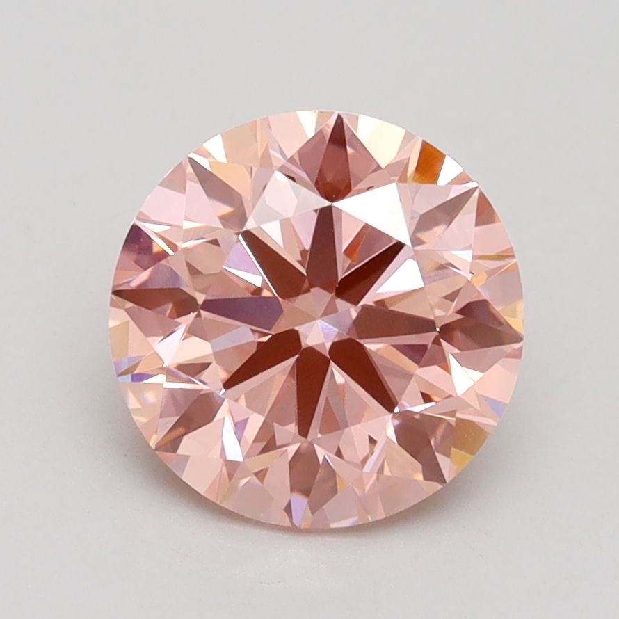 Lab-Grown ROUND Diamond - 2 Carat, Fancy Vivid Pink Color, VVS2 Clarity | Sustainable Luxury, Dazzling Brilliance | IGI | Certified LG528229219