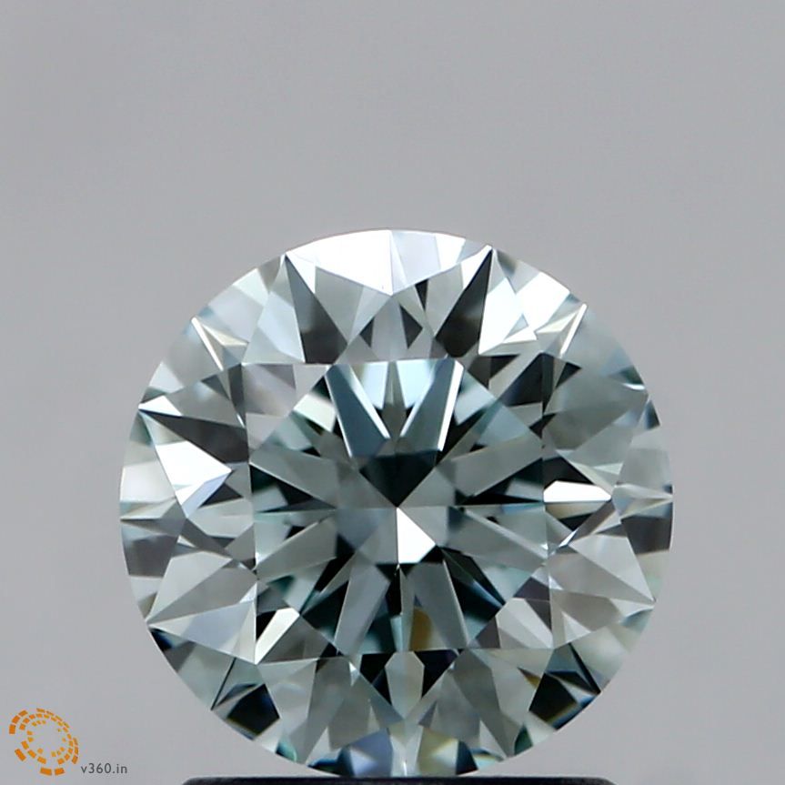 Lab-Grown ROUND Diamond - 1.31 Carat, Fancy Light Greenish Blue Color, VVS2 Clarity | Sustainable Luxury, Dazzling Brilliance | IGI | Certified LG371900471