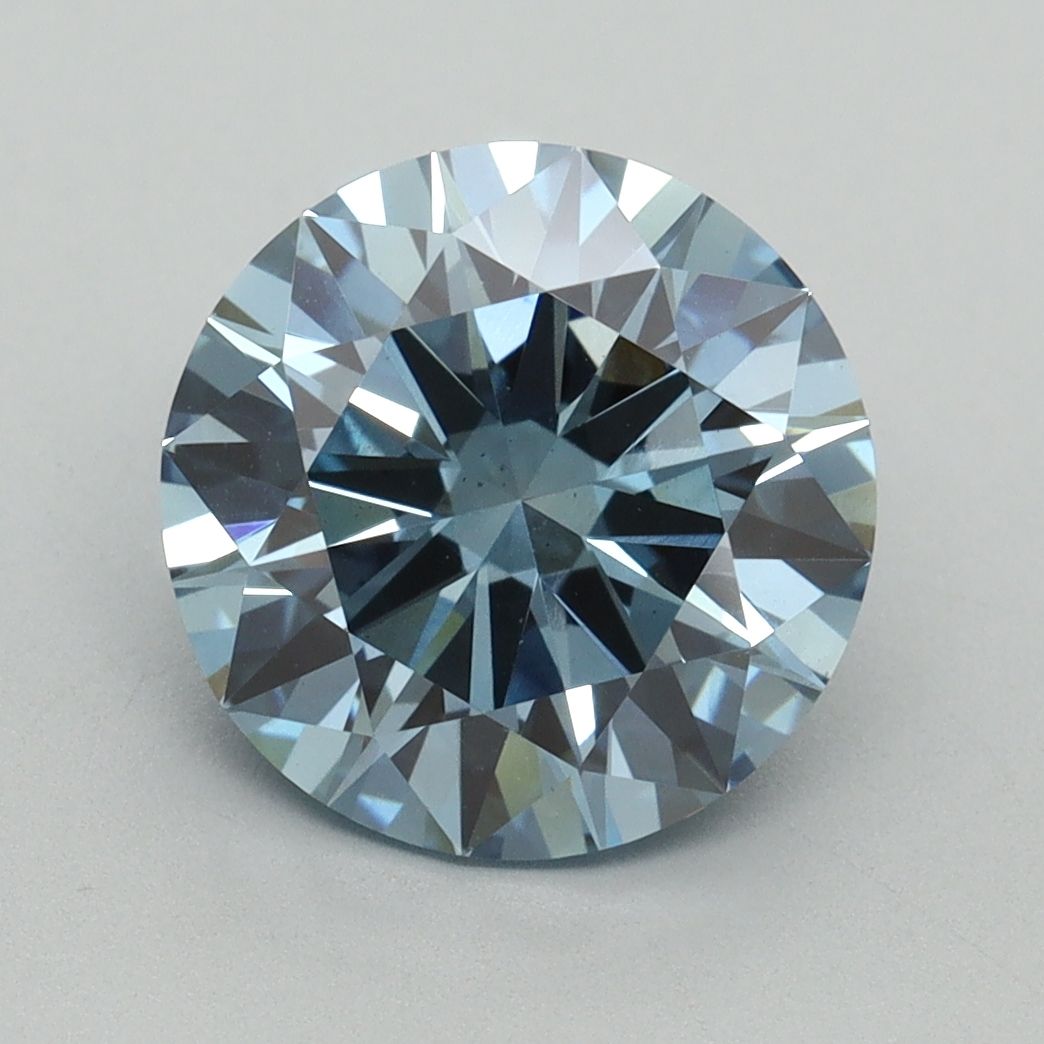 Lab-Grown ROUND Diamond - 3.03 Carat, Fancy Vivid Blue Color, VS2 Clarity | Sustainable Luxury, Dazzling Brilliance | IGI | Certified LG634405139