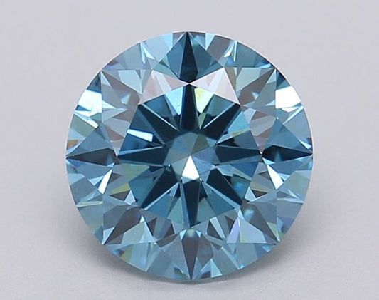 Lab-Grown ROUND Diamond - 1.48 Carat, Fancy Vivid Blue Color, VS2 Clarity | Sustainable Luxury, Dazzling Brilliance | IGI | Certified LG613349437