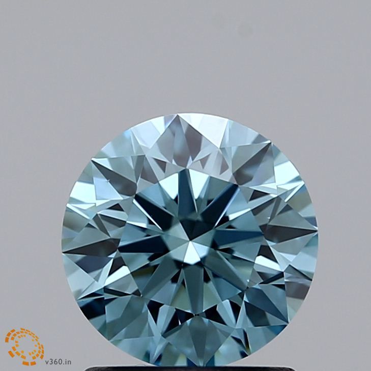 Lab-Grown ROUND Diamond - 1.17 Carat, Fancy Greenish Blue Color, VS1 Clarity | Sustainable Luxury, Dazzling Brilliance | IGI | Certified LG371903795