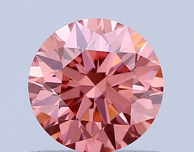 Lab-Grown ROUND Diamond - 0.69 Carat, Fancy Vivid Brownish Pink Color, VVS2 Clarity | Sustainable Luxury, Dazzling Brilliance | IGI | Certified LG646473234