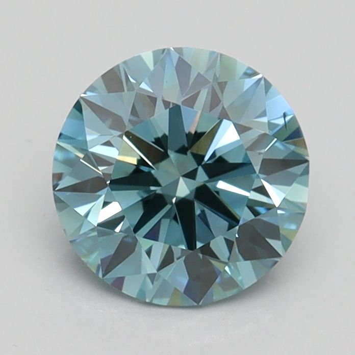 Lab-Grown ROUND Diamond - 1.2 Carat, Fancy Vivid Greenish Blue Color, VS2 Clarity | Sustainable Luxury, Dazzling Brilliance | IGI | Certified LG532244680