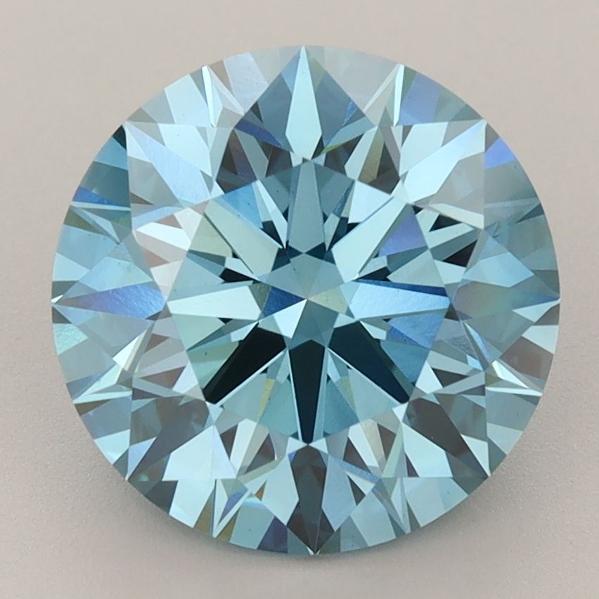 Lab-Grown ROUND Diamond - 4.03 Carat, Fancy Vivid Blue Color, VS1 Clarity | Sustainable Luxury, Dazzling Brilliance | IGI | Certified 629481073