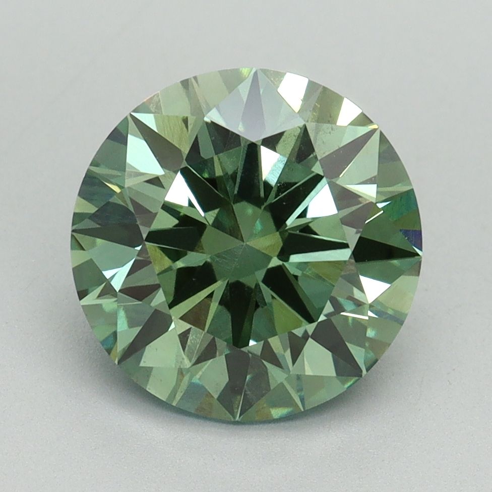 Lab-Grown ROUND Diamond - 3.02 Carat, Fancy Vivid Green Color, VS2 Clarity | Sustainable Luxury, Dazzling Brilliance | IGI | Certified LG644491361