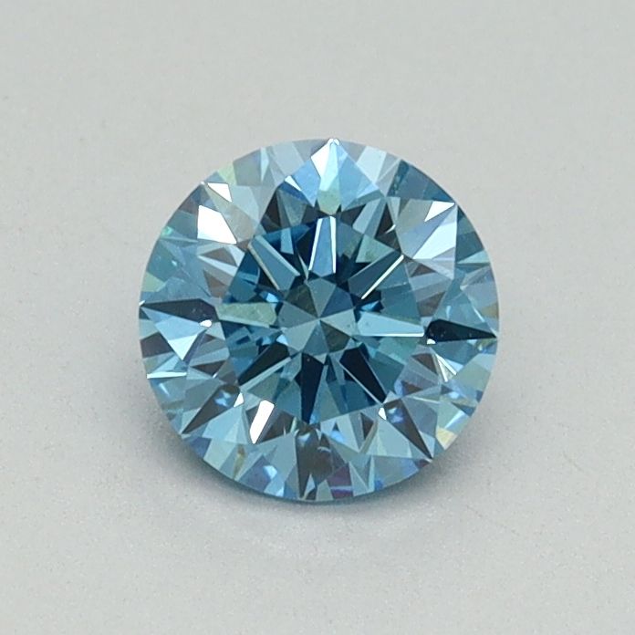 Lab-Grown ROUND Diamond - 0.58 Carat, Fancy Vivid Blue Color, VS2 Clarity | Sustainable Luxury, Dazzling Brilliance | IGI | Certified LG645403052