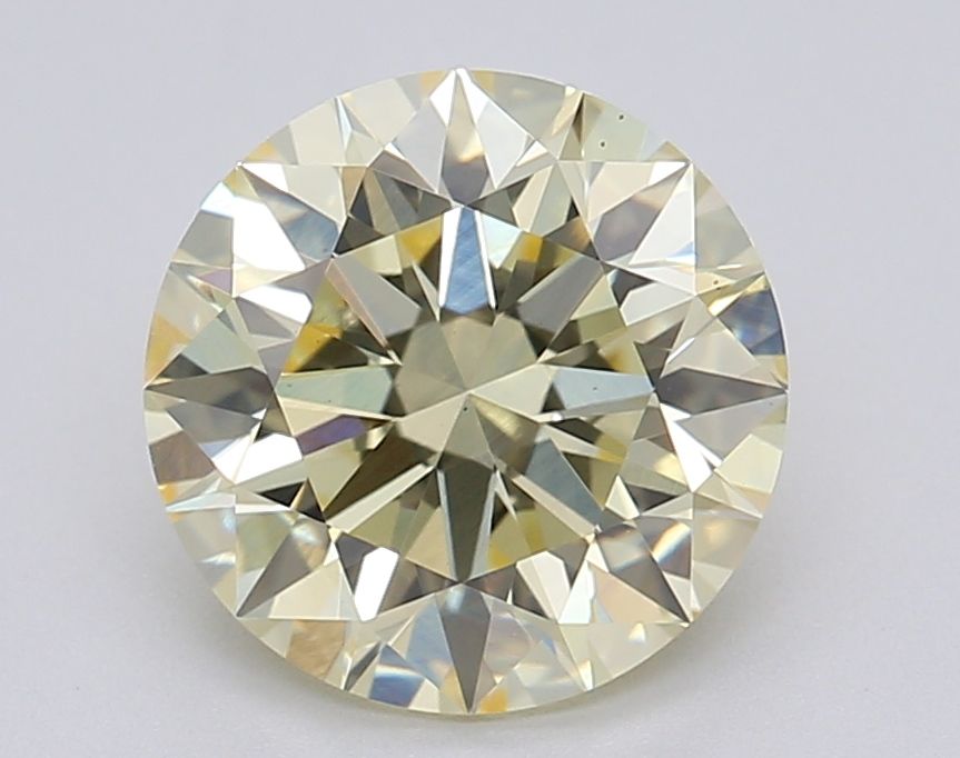 Lab-Grown ROUND Diamond - 2.05 Carat, Fancy Yellow Color, VS1 Clarity | Sustainable Luxury, Dazzling Brilliance | IGI | Certified LG610345379