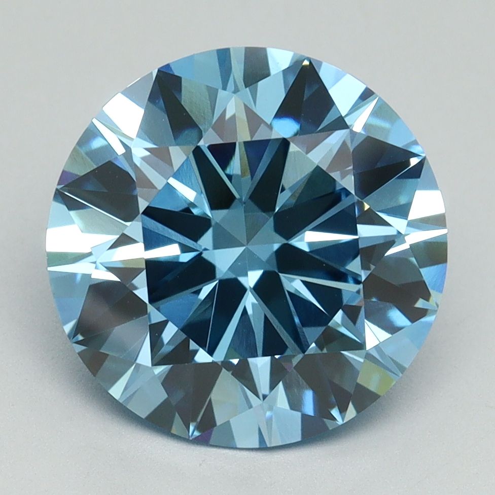 Lab-Grown ROUND Diamond - 4.11 Carat, Fancy Vivid Blue Color, VVS2 Clarity | Sustainable Luxury, Dazzling Brilliance | IGI | Certified LG644438477