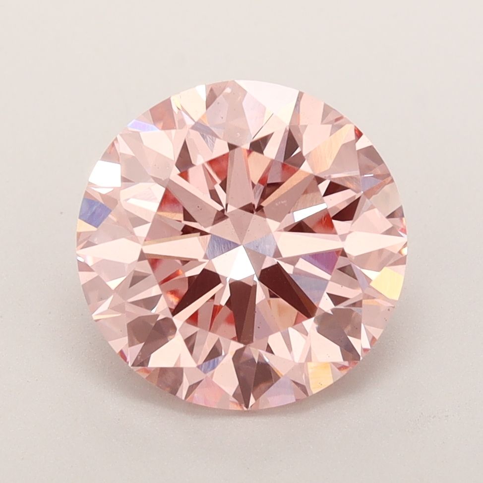 Lab-Grown ROUND Diamond - 3.2 Carat, Fancy Intense Pink Color, VS2 Clarity | Sustainable Luxury, Dazzling Brilliance | IGI | Certified LG592364794