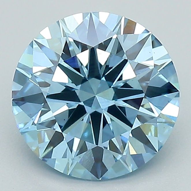 Lab-Grown ROUND Diamond - 2.01 Carat, Fancy Vivid Blue Color, VS1 Clarity | Sustainable Luxury, Dazzling Brilliance | IGI | Certified LG625412518