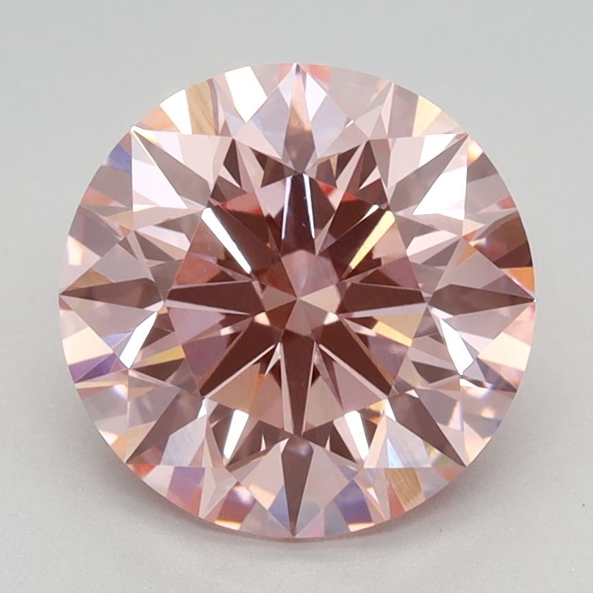 Lab-Grown ROUND Diamond - 2.27 Carat, Fancy Vivid Pink Color, VVS2 Clarity | Sustainable Luxury, Dazzling Brilliance | IGI | Certified LG582360229