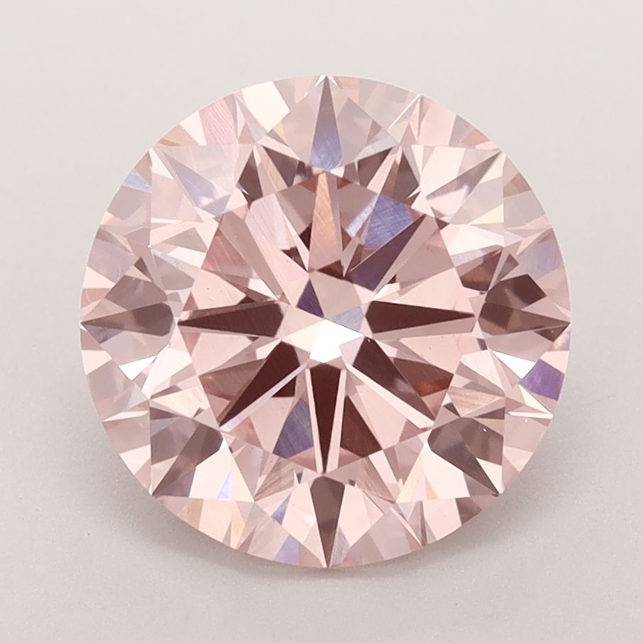 Lab-Grown ROUND Diamond - 3.5 Carat, Fancy Intense Pink Color, VS1 Clarity | Sustainable Luxury, Dazzling Brilliance | IGI | Certified LG592364814