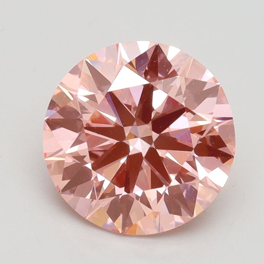 Lab-Grown ROUND Diamond - 2.09 Carat, Fancy Intense Pink Color, VS1 Clarity | Sustainable Luxury, Dazzling Brilliance | IGI | Certified LG533291273