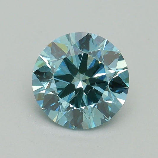 Lab-Grown ROUND Diamond - 1.02 Carat, Fancy Vivid Greenish Blue Color, SI1 Clarity | Sustainable Luxury, Dazzling Brilliance | IGI | Certified LG532242951