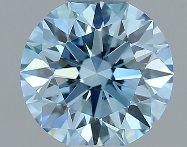 Lab-Grown ROUND Diamond - 0.55 Carat, Fancy Vivid Blue Color, VVS1 Clarity | Sustainable Luxury, Dazzling Brilliance | IGI | Certified LG639406571