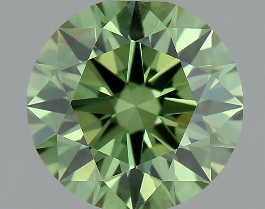 Lab-Grown ROUND Diamond - 0.8 Carat, Fancy Vivid Green Color, VVS2 Clarity | Sustainable Luxury, Dazzling Brilliance | IGI | Certified LG643447427