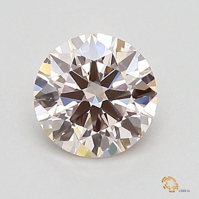 Lab-Grown ROUND Diamond - 0.46 Carat, Fancy Pink Color, VVS2 Clarity | Sustainable Luxury, Dazzling Brilliance | IGI | Certified LG626431634