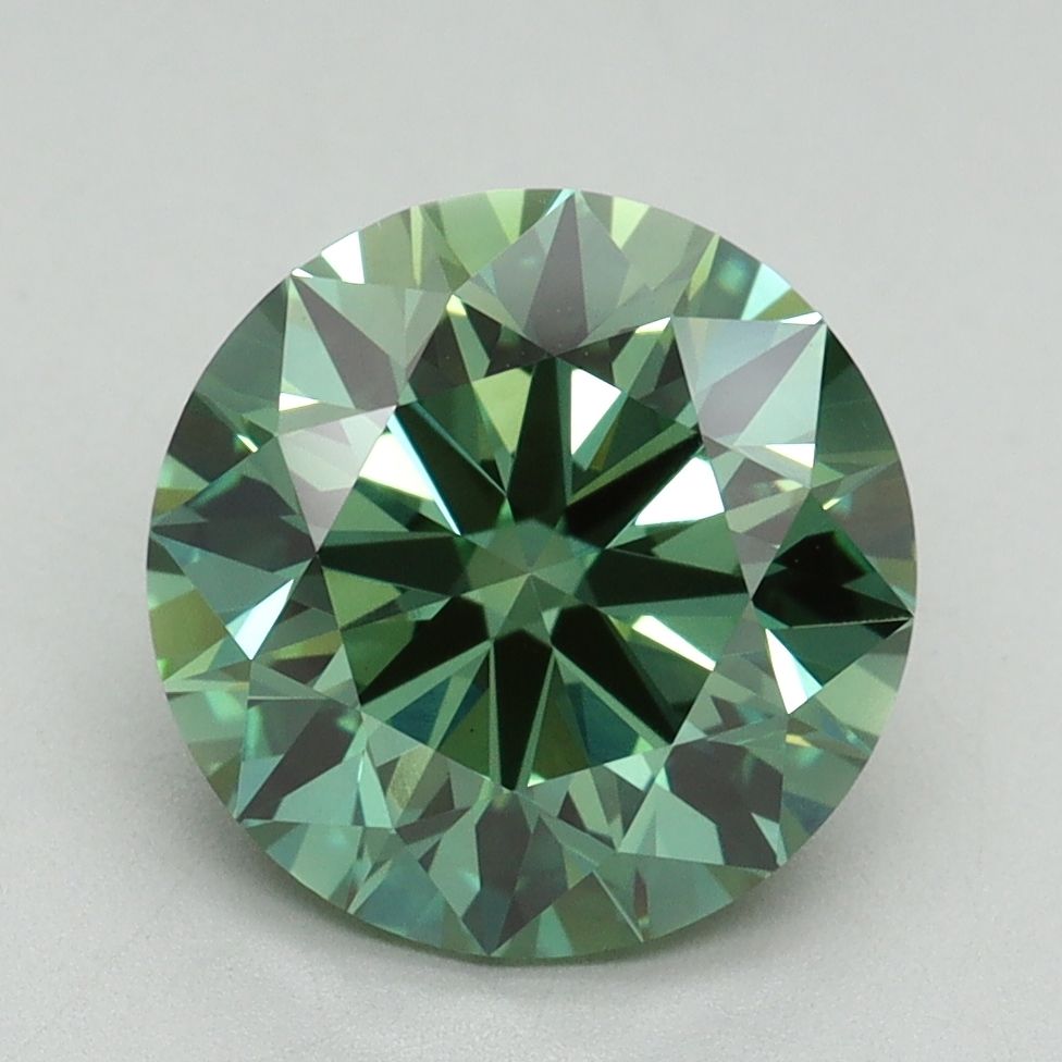 Lab-Grown ROUND Diamond - 3.21 Carat, Fancy Vivid Green Color, VVS2 Clarity | Sustainable Luxury, Dazzling Brilliance | IGI | Certified LG636416992