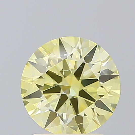 Lab-Grown ROUND Diamond - 1.5 Carat, Fancy Intense Yellow Color, SI1 Clarity | Sustainable Luxury, Dazzling Brilliance | IGI | Certified LG604315936