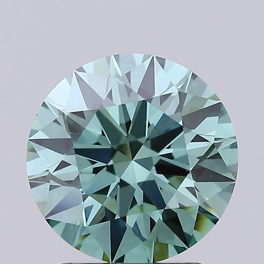 Lab-Grown ROUND Diamond - 2.24 Carat, Fancy Vivid Green Blue Color, VS1 Clarity | Sustainable Luxury, Dazzling Brilliance | IGI | Certified LG623449865