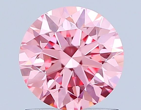 Lab-Grown ROUND Diamond - 1.06 Carat, Fancy Vivid Pink Color, VVS2 Clarity | Sustainable Luxury, Dazzling Brilliance | IGI | Certified LG644402660