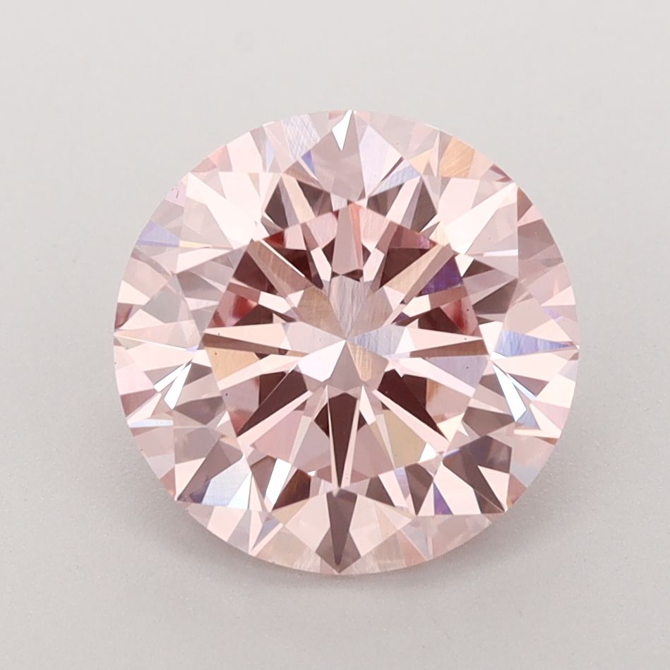 Lab-Grown ROUND Diamond - 3 Carat, Fancy Intense Pink Color, VS1 Clarity | Sustainable Luxury, Dazzling Brilliance | IGI | Certified LG584352256