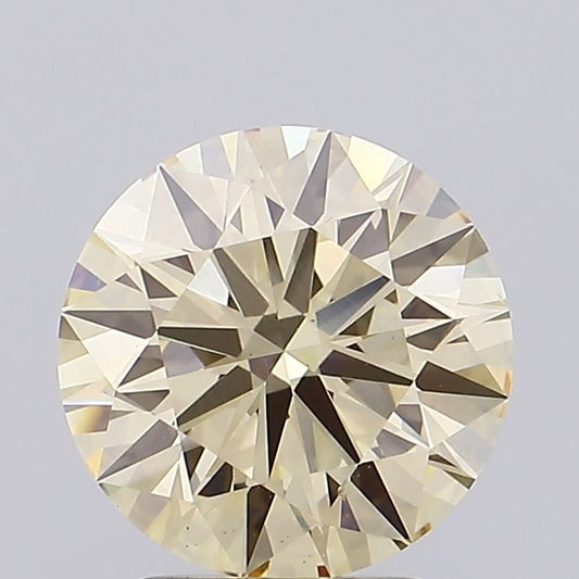 Lab-Grown ROUND Diamond - 2.53 Carat, Fancy Yellow Color, VS1 Clarity | Sustainable Luxury, Dazzling Brilliance | IGI | Certified LG633447857