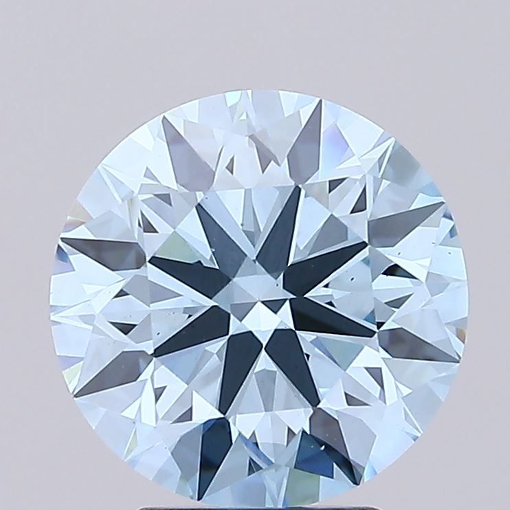 Lab-Grown ROUND Diamond - 3.83 Carat, Fancy Vivid Blue Color, VS2 Clarity | Sustainable Luxury, Dazzling Brilliance | IGI | Certified LG621494938