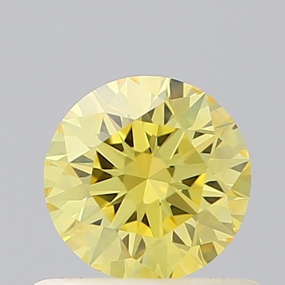 Lab-Grown ROUND Diamond - 0.51 Carat, Fancy Vivid Yellow Color, VVS1 Clarity | Sustainable Luxury, Dazzling Brilliance | IGI | Certified LG646470366