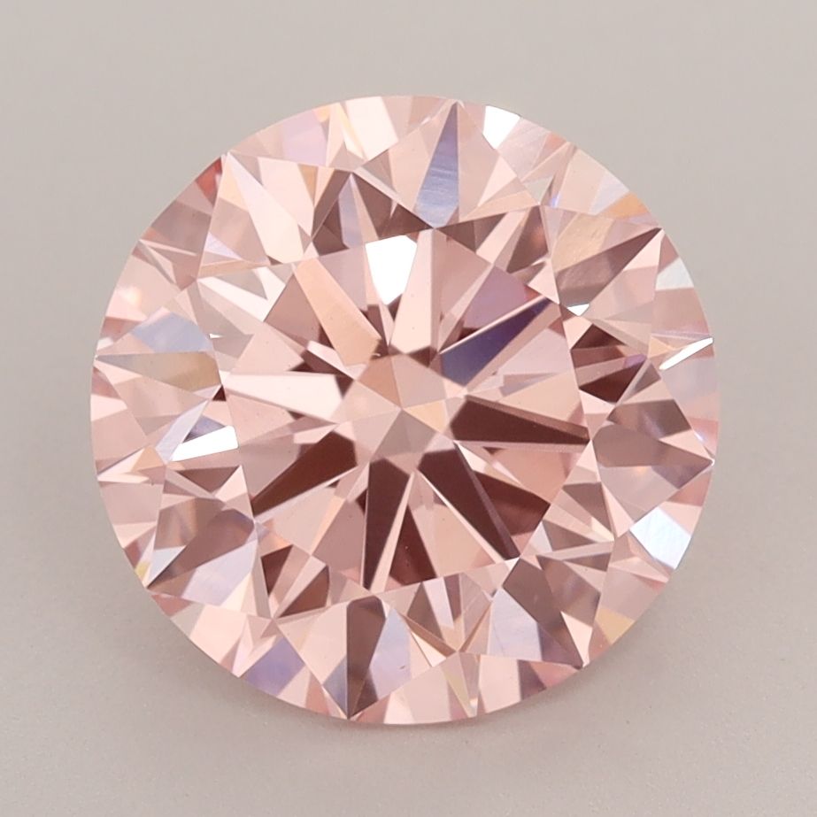 Lab-Grown ROUND Diamond - 3.04 Carat, Fancy Vivid Pink Color, VVS2 Clarity | Sustainable Luxury, Dazzling Brilliance | IGI | Certified LG584356746