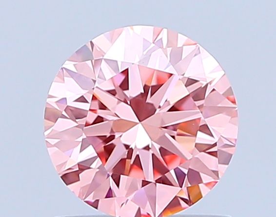 Lab-Grown ROUND Diamond - 1 Carat, Fancy Vivid Pink Color, VVS2 Clarity | Sustainable Luxury, Dazzling Brilliance | IGI | Certified LG647452536