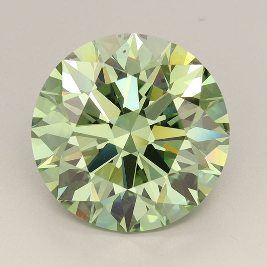 Lab-Grown ROUND Diamond - 5.72 Carat, Fancy Vivid Green Color, VS1 Clarity | Sustainable Luxury, Dazzling Brilliance | IGI | Certified LG637462949