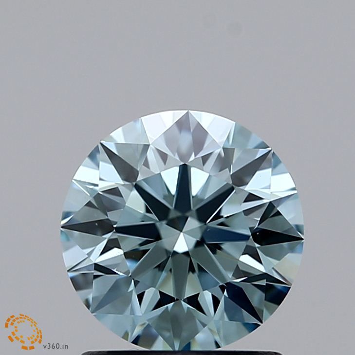 Lab-Grown ROUND Diamond - 1.14 Carat, Fancy Light Greenish Blue Color, VS1 Clarity | Sustainable Luxury, Dazzling Brilliance | IGI | Certified LG371903791