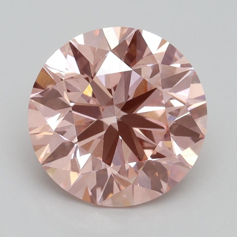 Lab-Grown ROUND Diamond - 3.01 Carat, Fancy Vivid Pink Color, VS1 Clarity | Sustainable Luxury, Dazzling Brilliance | IGI | Certified LG532245064