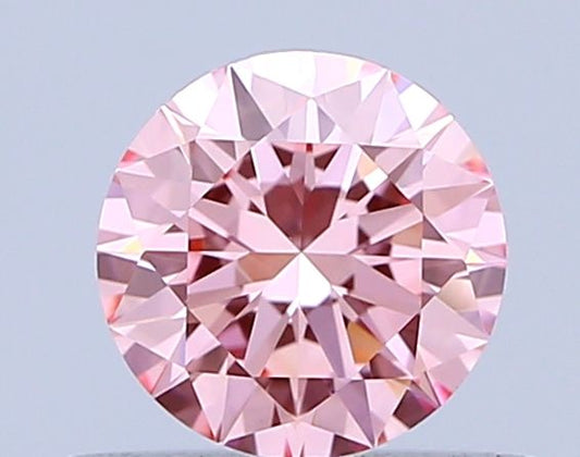 Lab-Grown ROUND Diamond - 0.5 Carat, Fancy Vivid Pink Color, VVS1 Clarity | Sustainable Luxury, Dazzling Brilliance | IGI | Certified LG640478418