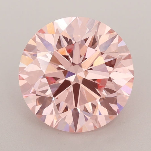 Lab-Grown ROUND Diamond - 3 Carat, Fancy Vivid Pink Color, VS1 Clarity | Sustainable Luxury, Dazzling Brilliance | IGI | Certified LG584356742