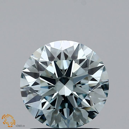 Lab-Grown ROUND Diamond - 1.17 Carat, Fancy Light Greenish Blue Color, VS2 Clarity | Sustainable Luxury, Dazzling Brilliance | IGI | Certified LG371900467