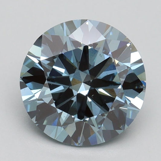 Lab-Grown ROUND Diamond - 2.4 Carat, Fancy Intense Blue Color, VS2 Clarity | Sustainable Luxury, Dazzling Brilliance | IGI | Certified LG553227676