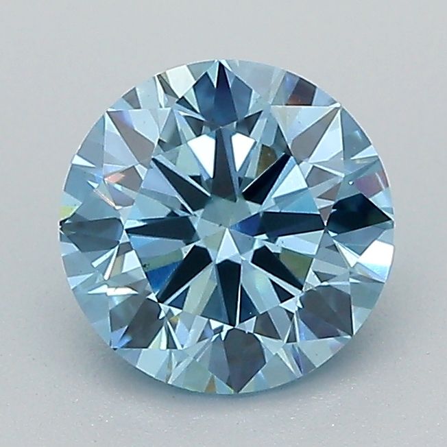 Lab-Grown ROUND Diamond - 1.27 Carat, Fancy Vivid Blue Color, VS1 Clarity | Sustainable Luxury, Dazzling Brilliance | IGI | Certified LG626416530