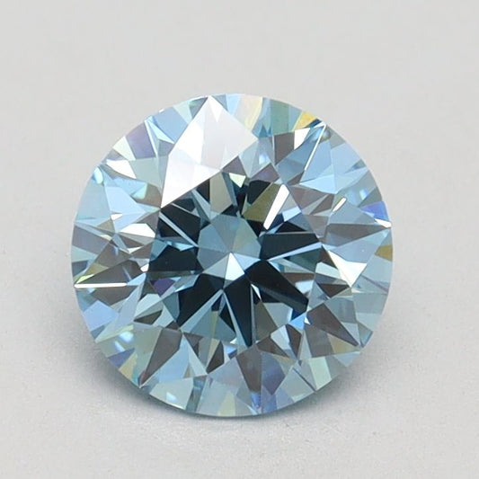 Lab-Grown ROUND Diamond - 1.09 Carat, Fancy Vivid Blue Color, VS1 Clarity | Sustainable Luxury, Dazzling Brilliance | IGI | Certified LG591360403