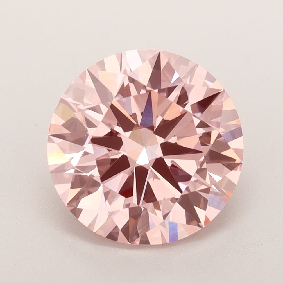 Lab-Grown ROUND Diamond - 3.2 Carat, Fancy Vivid Pink Color, VVS2 Clarity | Sustainable Luxury, Dazzling Brilliance | IGI | Certified LG592364795